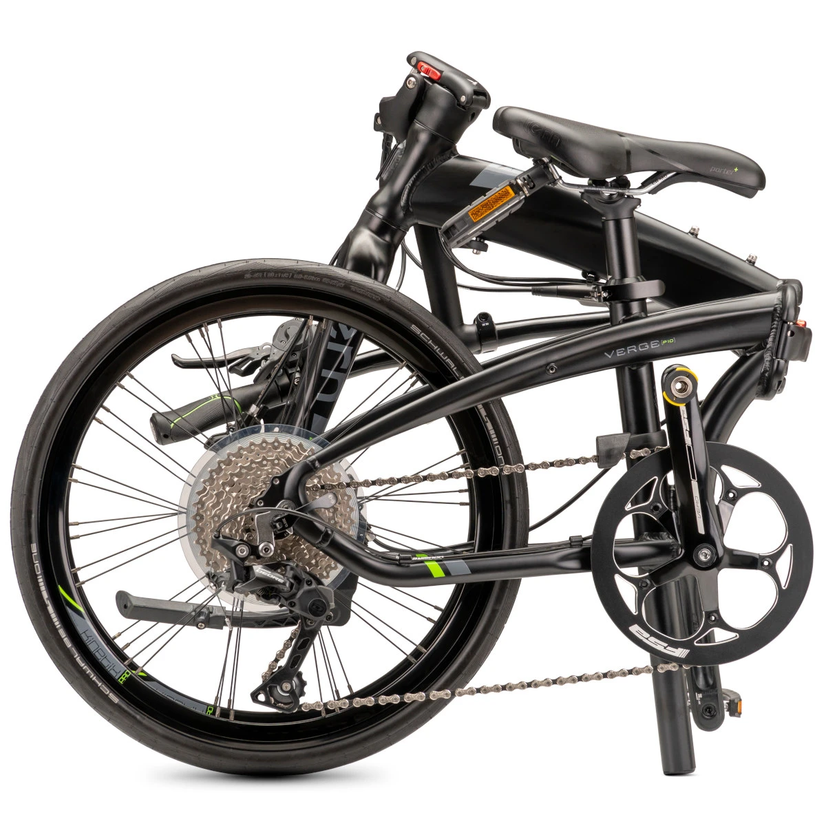 Tern Verge P10 - 20" Folding Bike - 2023 - Satin Black/grey/lime 5 Tern Verge P10 - 20" Folding Bike - 2023 - Satin Black/grey/lime - Afbeelding 3