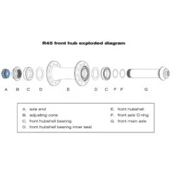Chris-king Chris King R45 Hub Axle End (PHB720, PHB724)