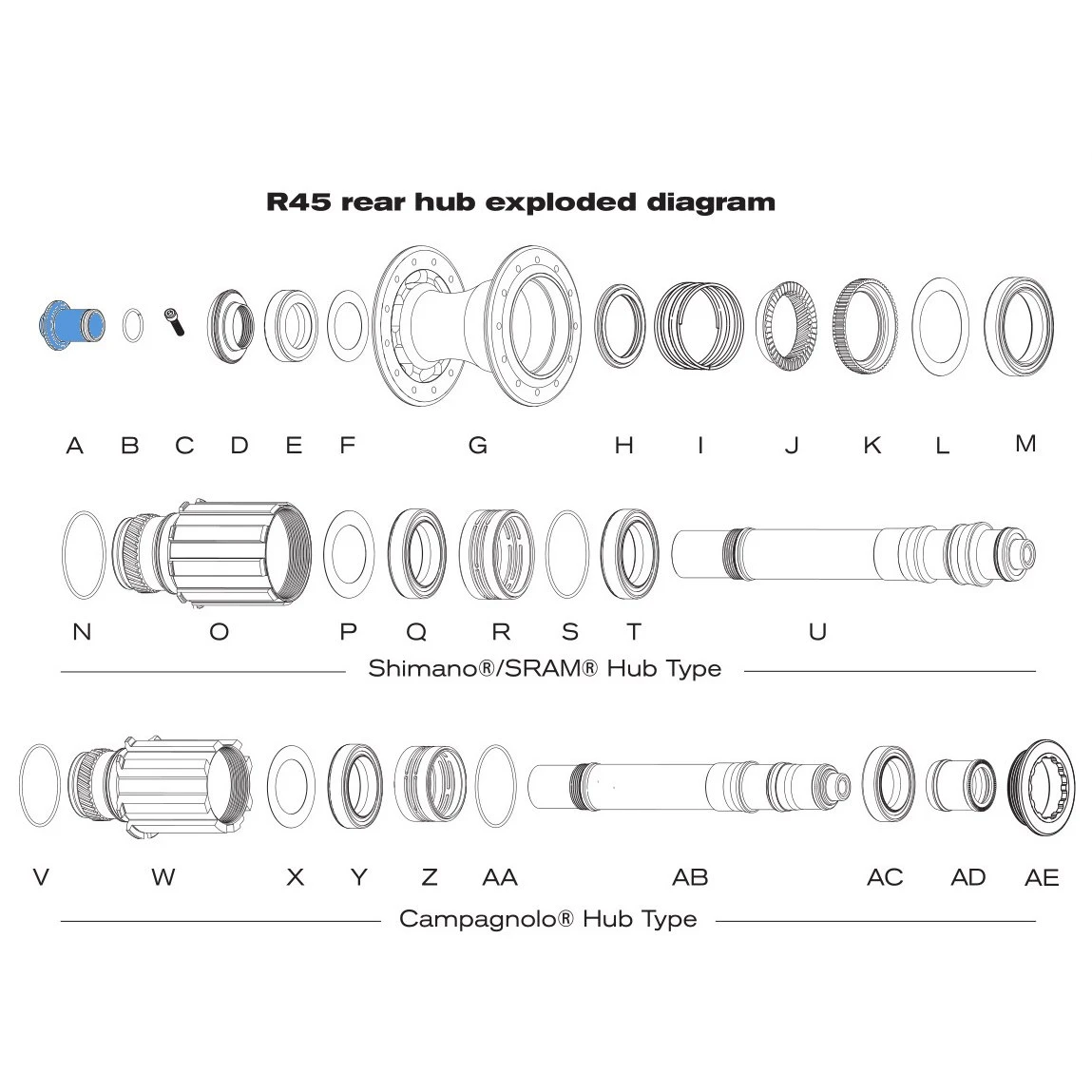 Chris-king Chris King R45 Hub Axle End (PHB720, PHB724) 4 Chris-king Chris King R45 Hub Axle End (PHB720, PHB724) - Afbeelding 2