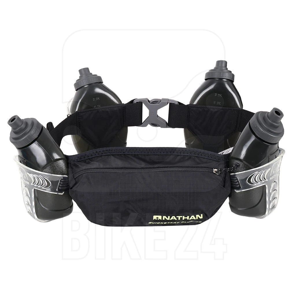 Nathan Sports QuickStart Plus 40 Hydration Belt - Black 3 Nathan Sports QuickStart Plus 40 Hydration Belt - Black