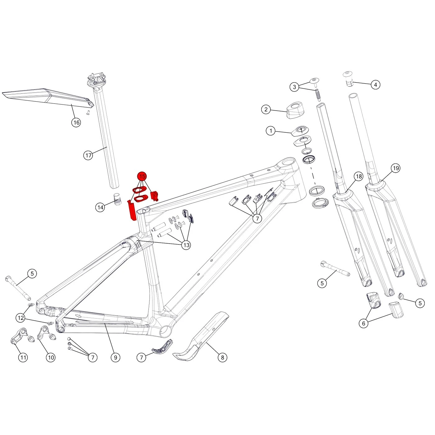 BMC Seatpost Clamp #25 For UnReStricted (as From 2020) - 302086 4 BMC Seatpost Clamp #25 For UnReStricted (as From 2020) - 302086 - Afbeelding 2