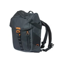 Basil Miles Tarpaulin Fietsrugzak - Zwart/oranje