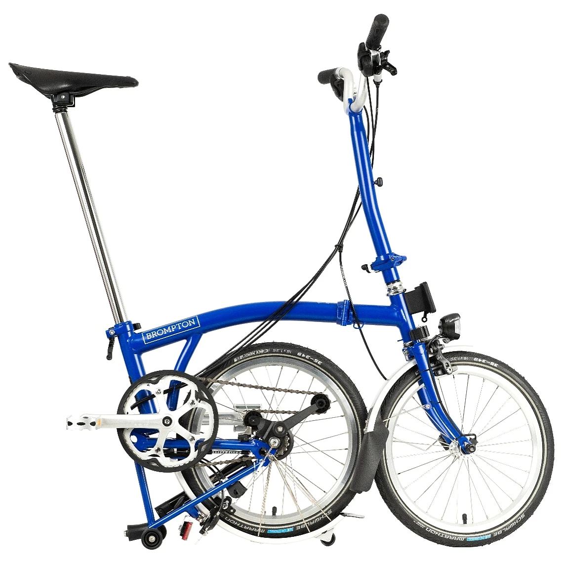 Brompton C Line Explore - 6-Speed - High Bar - Telescopic Seatpost - Dynamo - 16" Folding Bike - 2022 - Picadilly Blue Matt 4 Brompton C Line Explore - 6-Speed - High Bar - Telescopic Seatpost - Dynamo - 16" Folding Bike - 2022 - Picadilly Blue Matt - Afbeelding 2
