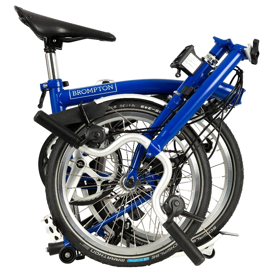Brompton C Line Explore - 6-Speed - High Bar - Telescopic Seatpost - Dynamo - 16" Folding Bike - 2022 - Picadilly Blue Matt 5 Brompton C Line Explore - 6-Speed - High Bar - Telescopic Seatpost - Dynamo - 16" Folding Bike - 2022 - Picadilly Blue Matt - Afbeelding 3