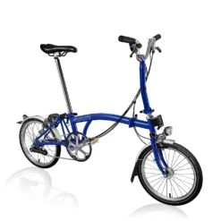 Brompton C Line Explore - 6-Speed - Mid Bar - Standard Seatpost - Dynamo - 16" Folding Bike - 2022 - Picadilly Blue Matt