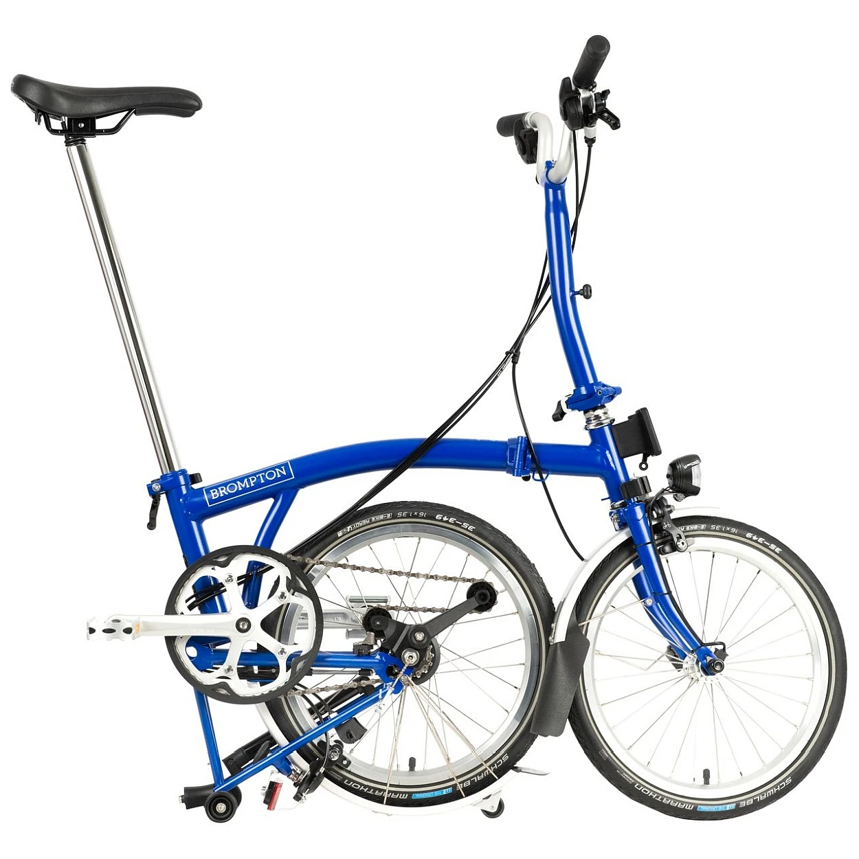 Brompton C Line Explore - 6-Speed - Mid Bar - Standard Seatpost - Dynamo - 16" Folding Bike - 2022 - Picadilly Blue Matt 4 Brompton C Line Explore - 6-Speed - Mid Bar - Standard Seatpost - Dynamo - 16" Folding Bike - 2022 - Picadilly Blue Matt - Afbeelding 2