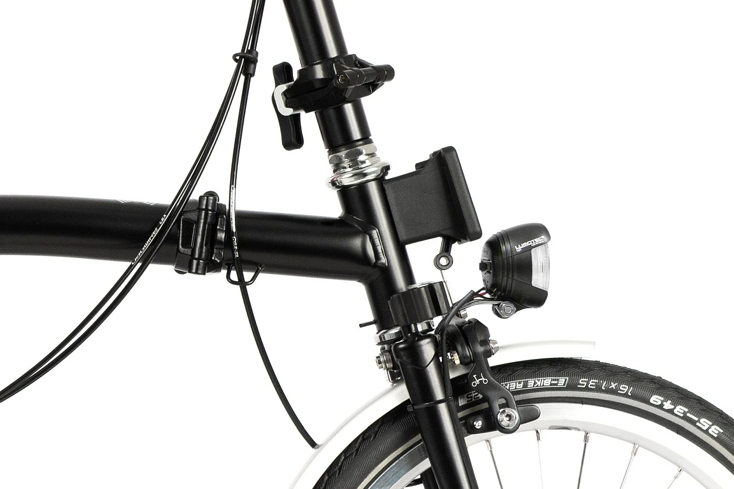 Brompton C Line Utility - 3-Speed - High Bar - Telescopic Seatpost - Dynamo - 16" Folding Bike - 2022 - Black Matt 8 Brompton C Line Utility - 3-Speed - High Bar - Telescopic Seatpost - Dynamo - 16" Folding Bike - 2022 - Black Matt - Afbeelding 6