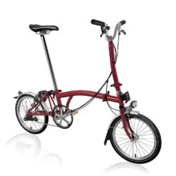 Brompton C Line Utility - 3-Speed - High Bar - Extended Seatpost - Dynamo - 16" Folding Bike - 2022 - House Red Matt