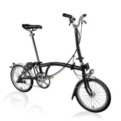 Brompton C Line Utility - 3-Speed - High Bar - Telescopic Seatpost - Dynamo - 16" Folding Bike - 2022 - Black Matt