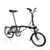 Brompton C Line Utility - 3-Speed - Mid Bar - Standard Seatpost - Dynamo - 16" Folding Bike - 2022 - Black Matt -Fiets Series Winkel c line utility 3 speed mid bar standard seatpost dynamo black matt 1 1219666