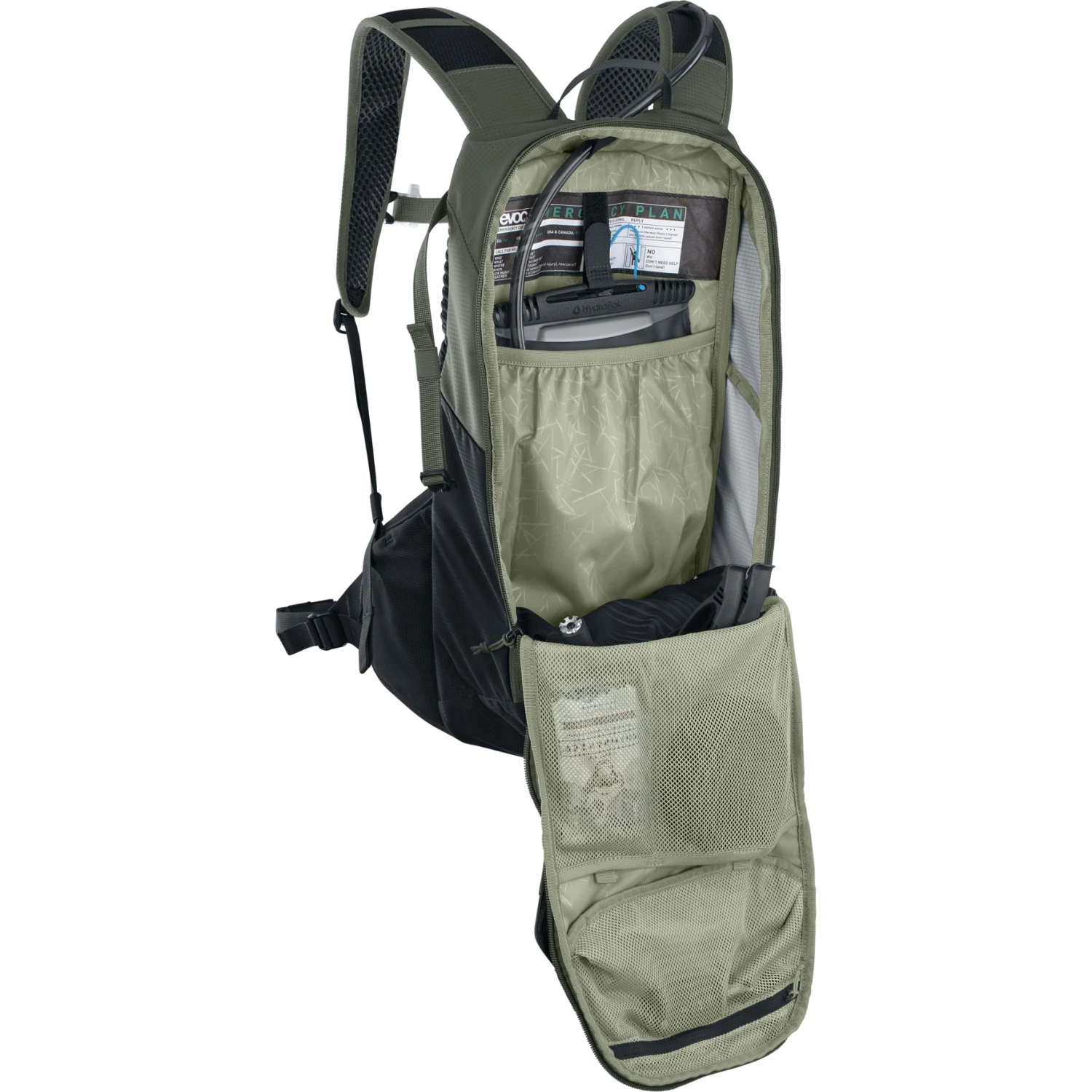 EVOC Ride 12L Backpack + 2L Hydration Bladder - Dark Olive 6 EVOC Ride 12L Backpack + 2L Hydration Bladder - Dark Olive - Afbeelding 4