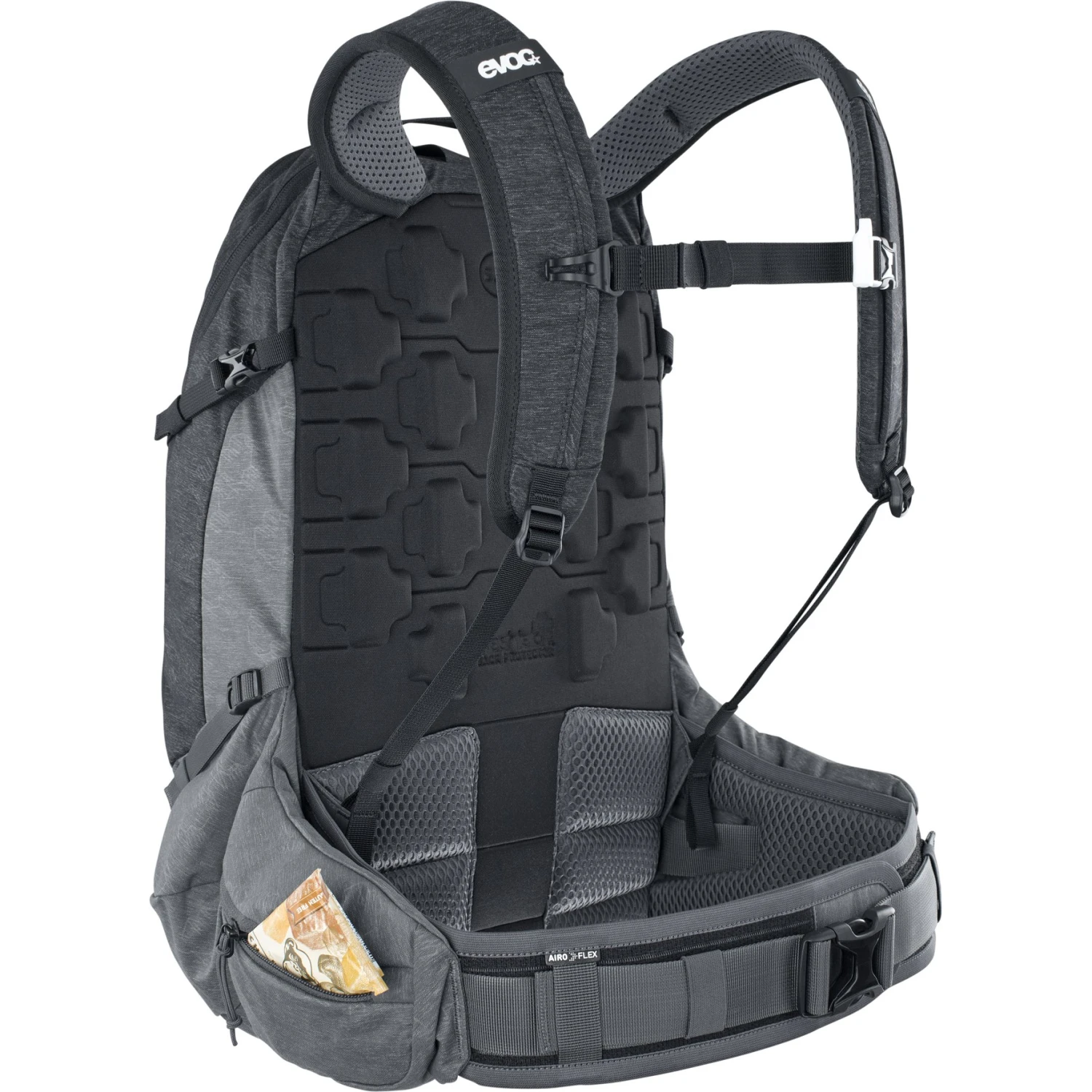 EVOC Trail Pro 26L Protector Backpack - Black/Carbon Grey 11 EVOC Trail Pro 26L Protector Backpack - Black/Carbon Grey - Afbeelding 9