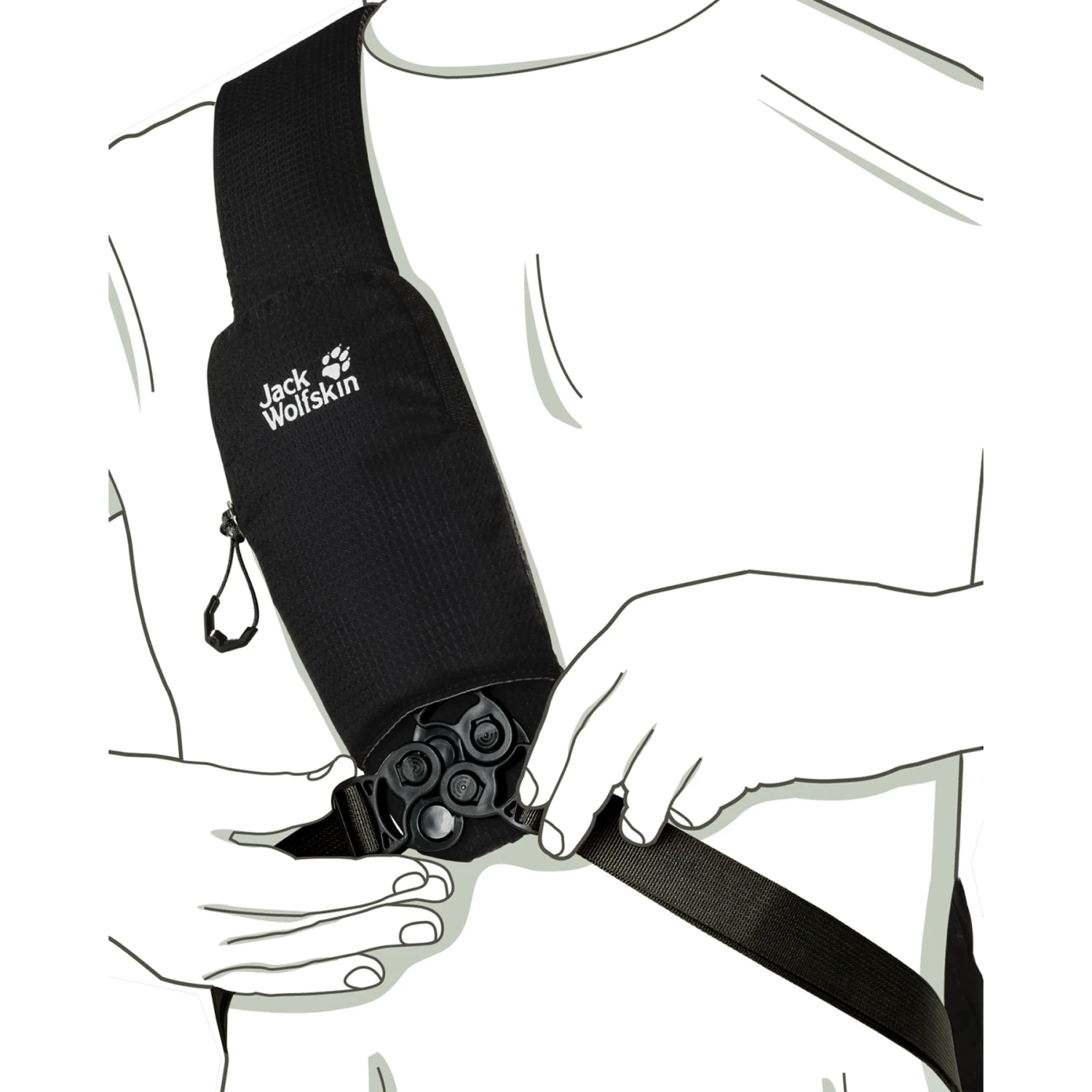 Jack Wolfskin Delta Bag Air Schoudertas - Zwart 7 Jack Wolfskin Delta Bag Air Schoudertas - Zwart - Afbeelding 5