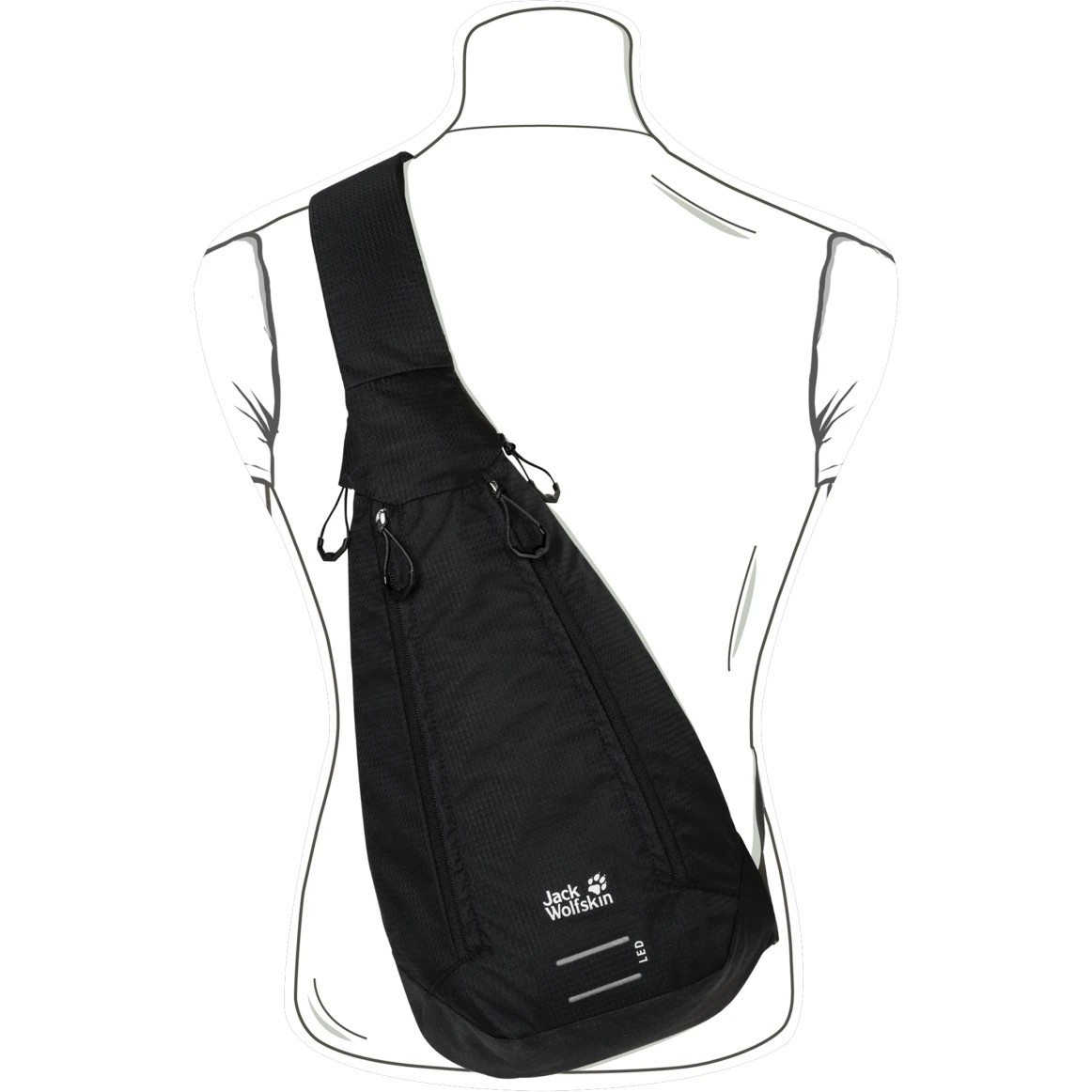 Jack Wolfskin Delta Bag Air Schoudertas - Zwart 5 Jack Wolfskin Delta Bag Air Schoudertas - Zwart - Afbeelding 3