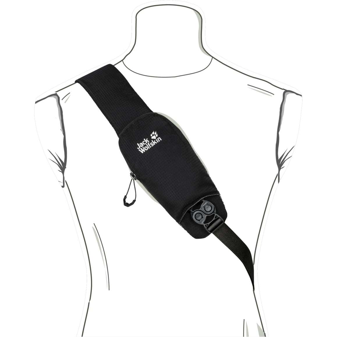 Jack Wolfskin Delta Bag Air Schoudertas - Zwart 8 Jack Wolfskin Delta Bag Air Schoudertas - Zwart - Afbeelding 6