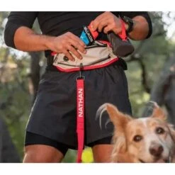 Nathan Sports K9 Runner's Waistbelt With Leash - Large - Vapor Blue/Lollipop -Fiets Series Winkel nathan sports k9 runners large waistbelt with leash vapor blue lollipop 13 1028664
