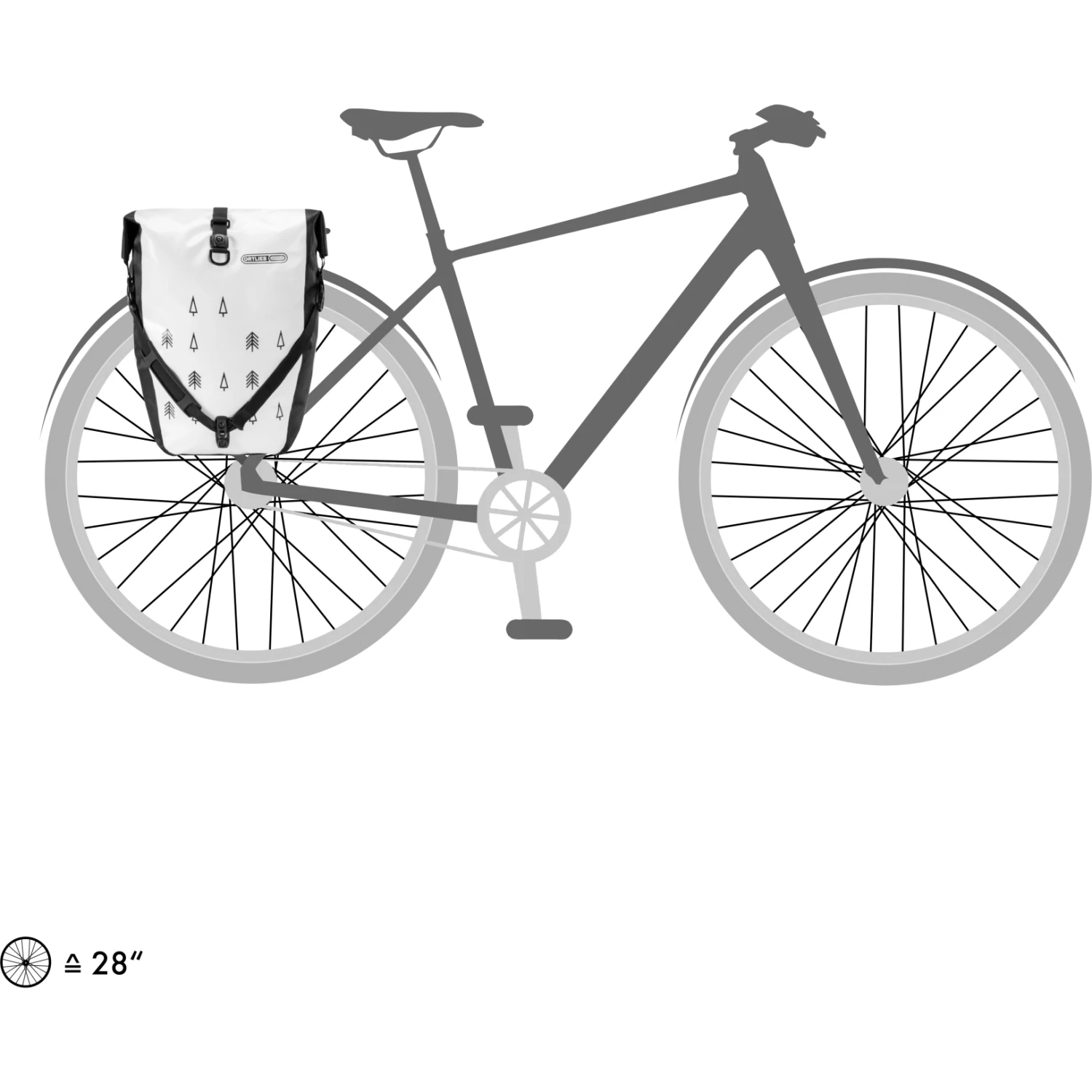 ORTLIEB Back-Roller Design - QL2.1 Fietstas - 20L - Trees - White-black 9 ORTLIEB Back-Roller Design - QL2.1 Fietstas - 20L - Trees - White-black - Afbeelding 7