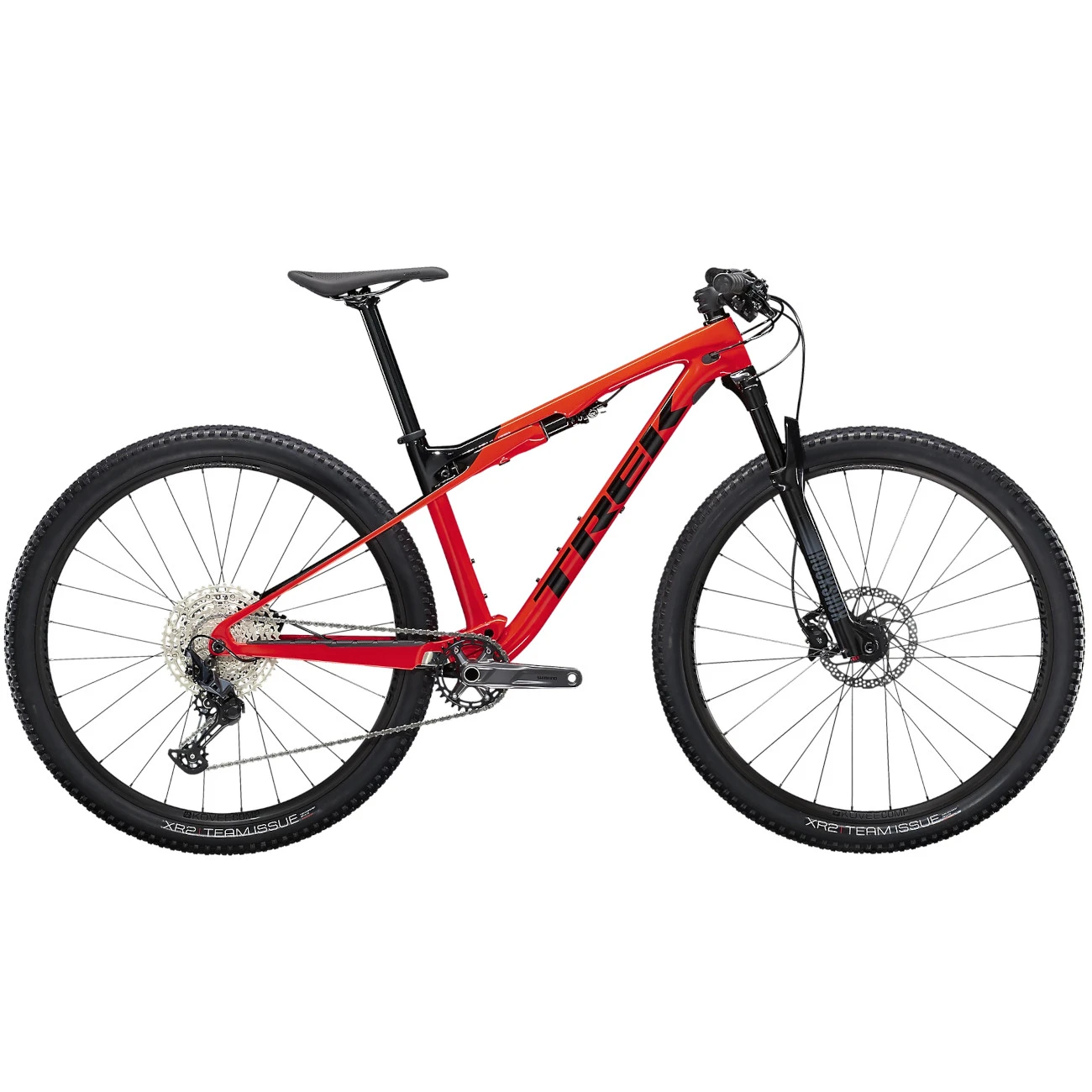 Trek SUPERCALIBER 9.6 SLX/Deore Mountain Bike - 2023 - Radioactive Red /Trek Black 3 Trek SUPERCALIBER 9.6 SLX/Deore Mountain Bike - 2023 - Radioactive Red /Trek Black