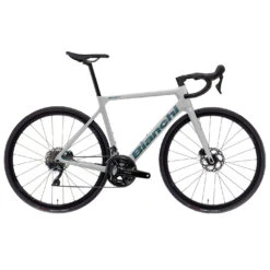 Bianchi SPRINT - 105 Carbon Racefiets - 2024 - Light Grey / Iridescent Full Glossy