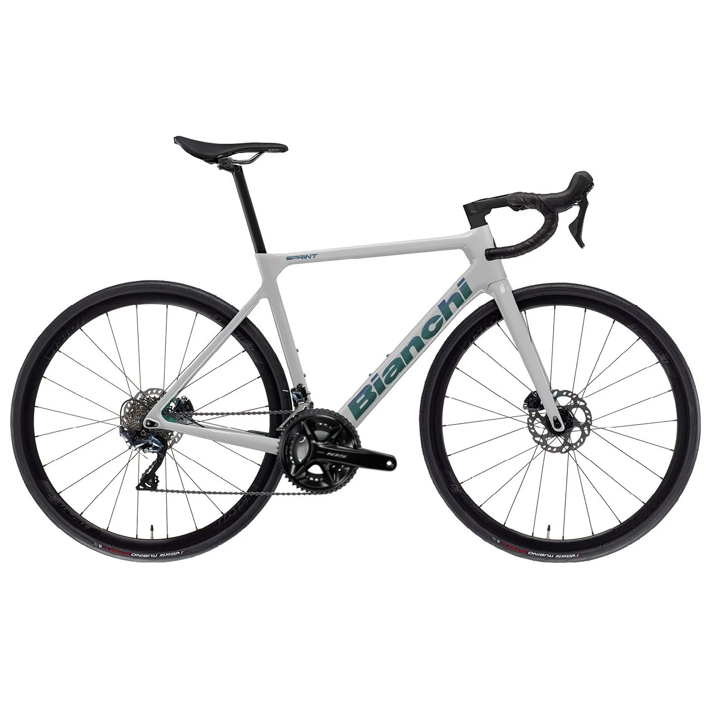 Bianchi SPRINT - 105 Carbon Racefiets - 2024 - Light Grey / Iridescent Full Glossy 3 Bianchi SPRINT - 105 Carbon Racefiets - 2024 - Light Grey / Iridescent Full Glossy
